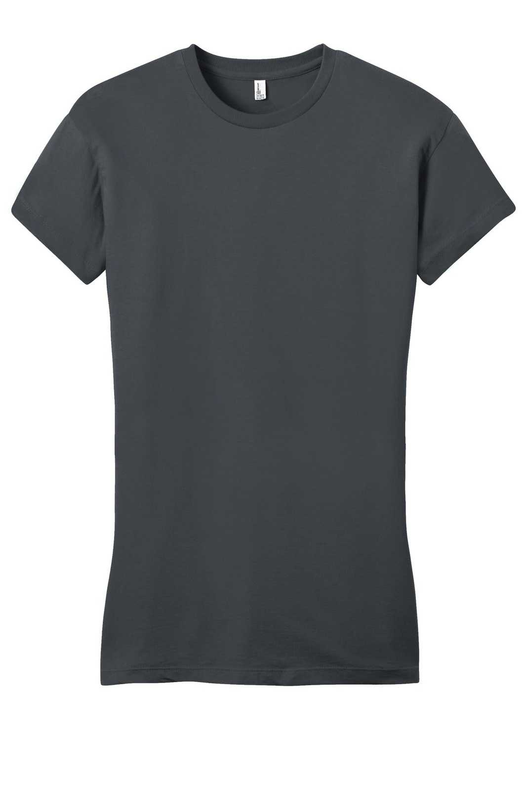 District DT6001 Women&#39;s Fitted Very Important Tee - Charcoal - HIT a Double - 5