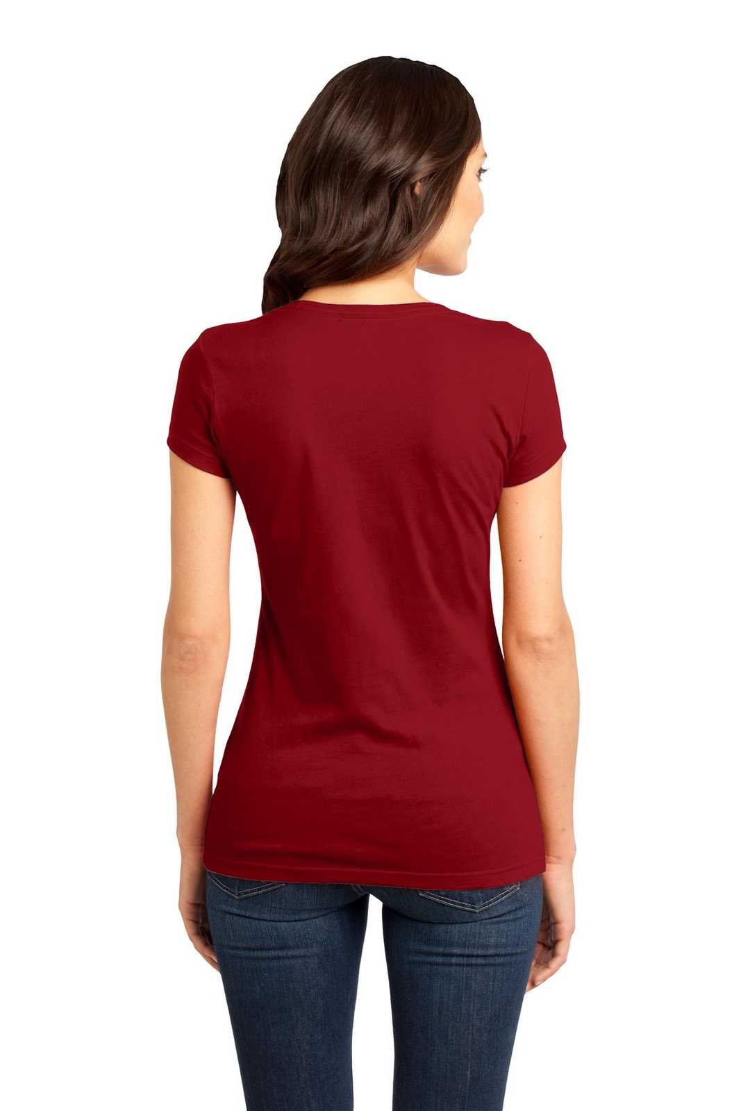 District DT6001 Women's Fitted Very Important Tee - Classic Red - HIT a Double - 1