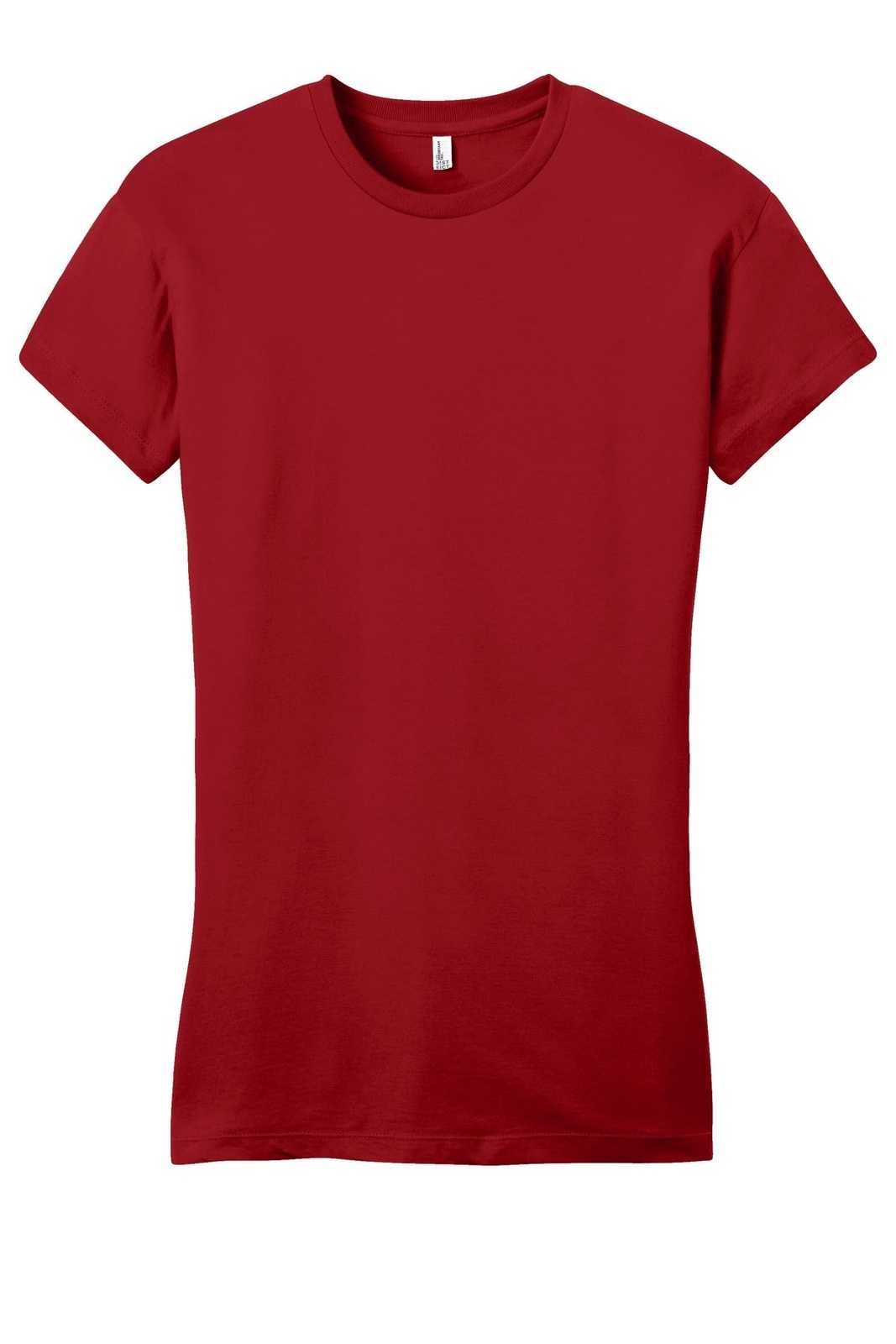 District DT6001 Women&#39;s Fitted Very Important Tee - Classic Red - HIT a Double - 5