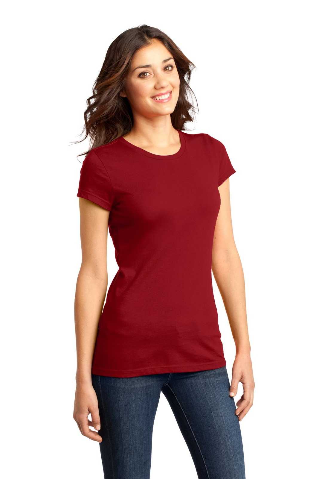 District DT6001 Women&#39;s Fitted Very Important Tee - Classic Red - HIT a Double - 4