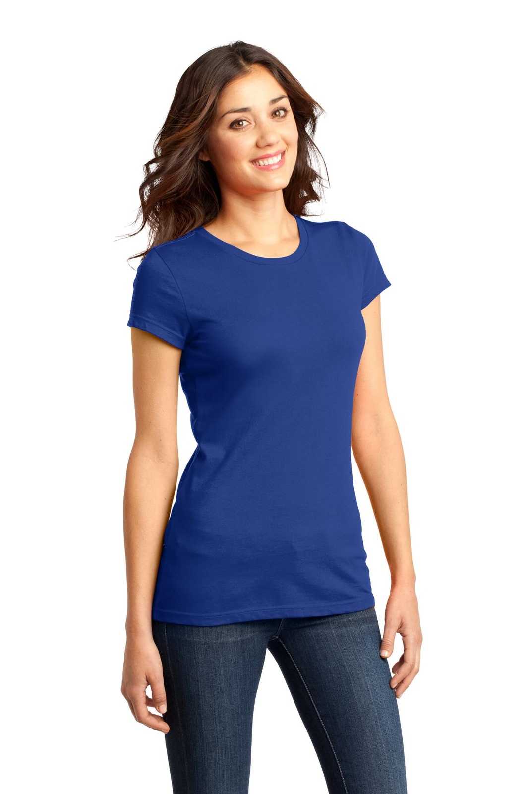 District DT6001 Women&#39;s Fitted Very Important Tee - Deep Royal - HIT a Double - 4