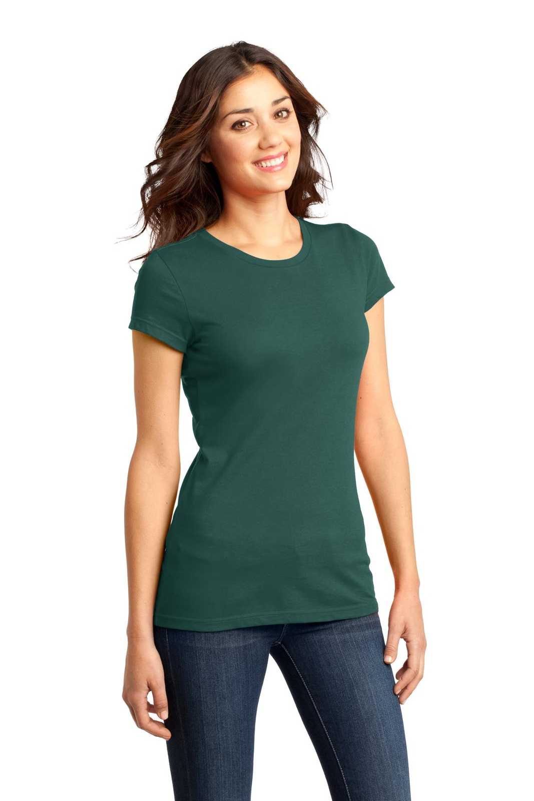 District DT6001 Women&#39;s Fitted Very Important Tee - Evergreen - HIT a Double - 4