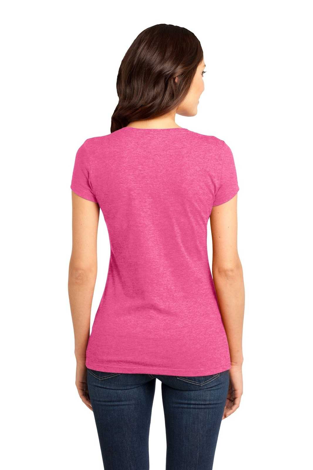 District DT6001 Women's Fitted Very Important Tee - Fuchsia Frost - HIT a Double - 1