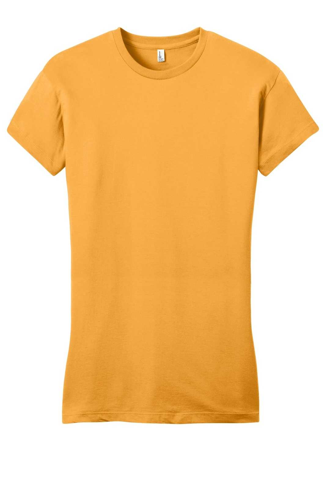 District DT6001 Women&#39;s Fitted Very Important Tee - Gold - HIT a Double - 5