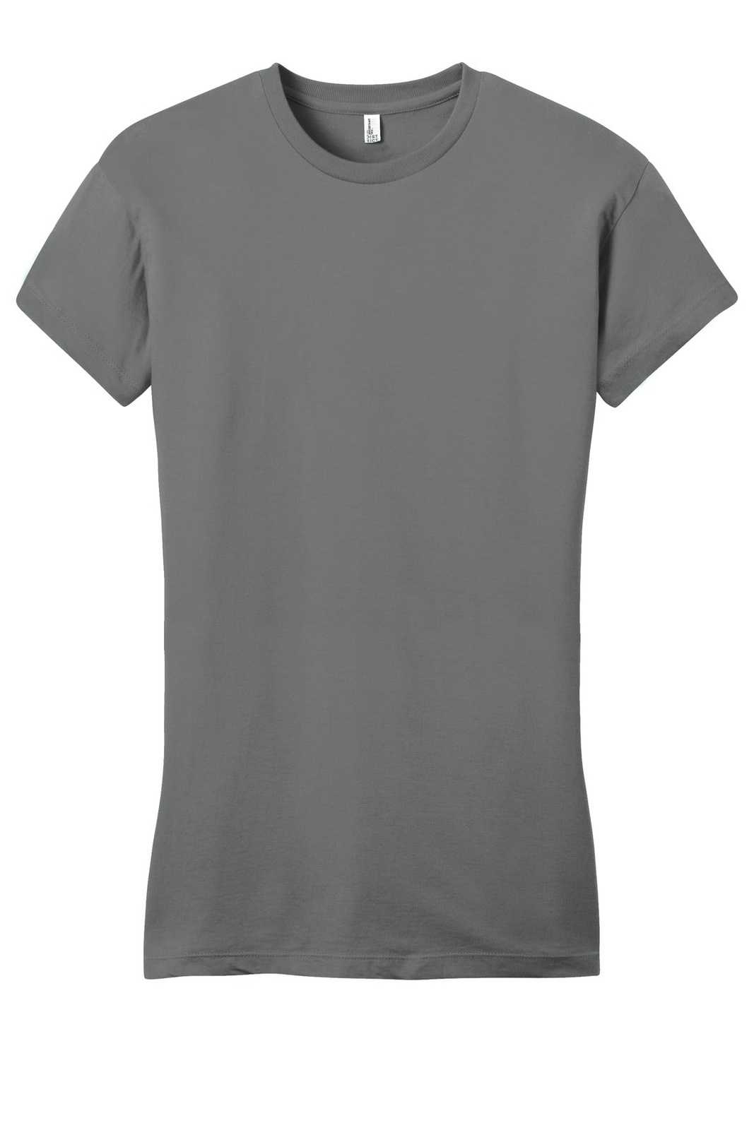 District DT6001 Women&#39;s Fitted Very Important Tee - Gray - HIT a Double - 5