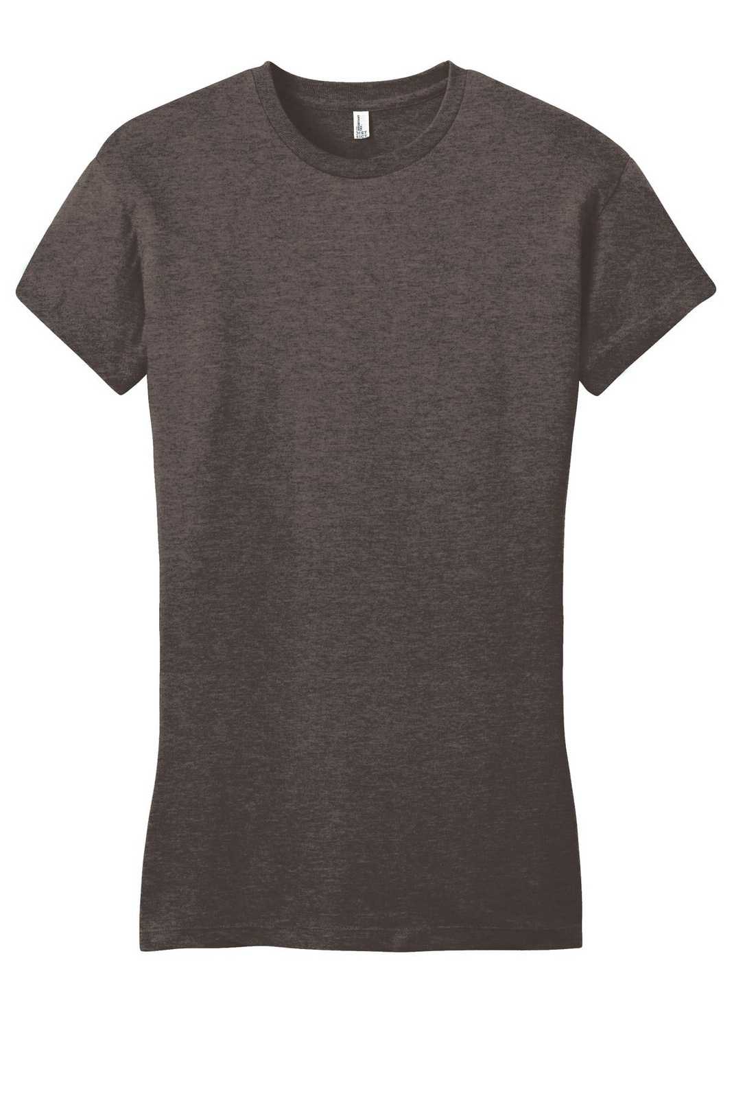 District DT6001 Women&#39;s Fitted Very Important Tee - Heathered Brown - HIT a Double - 5