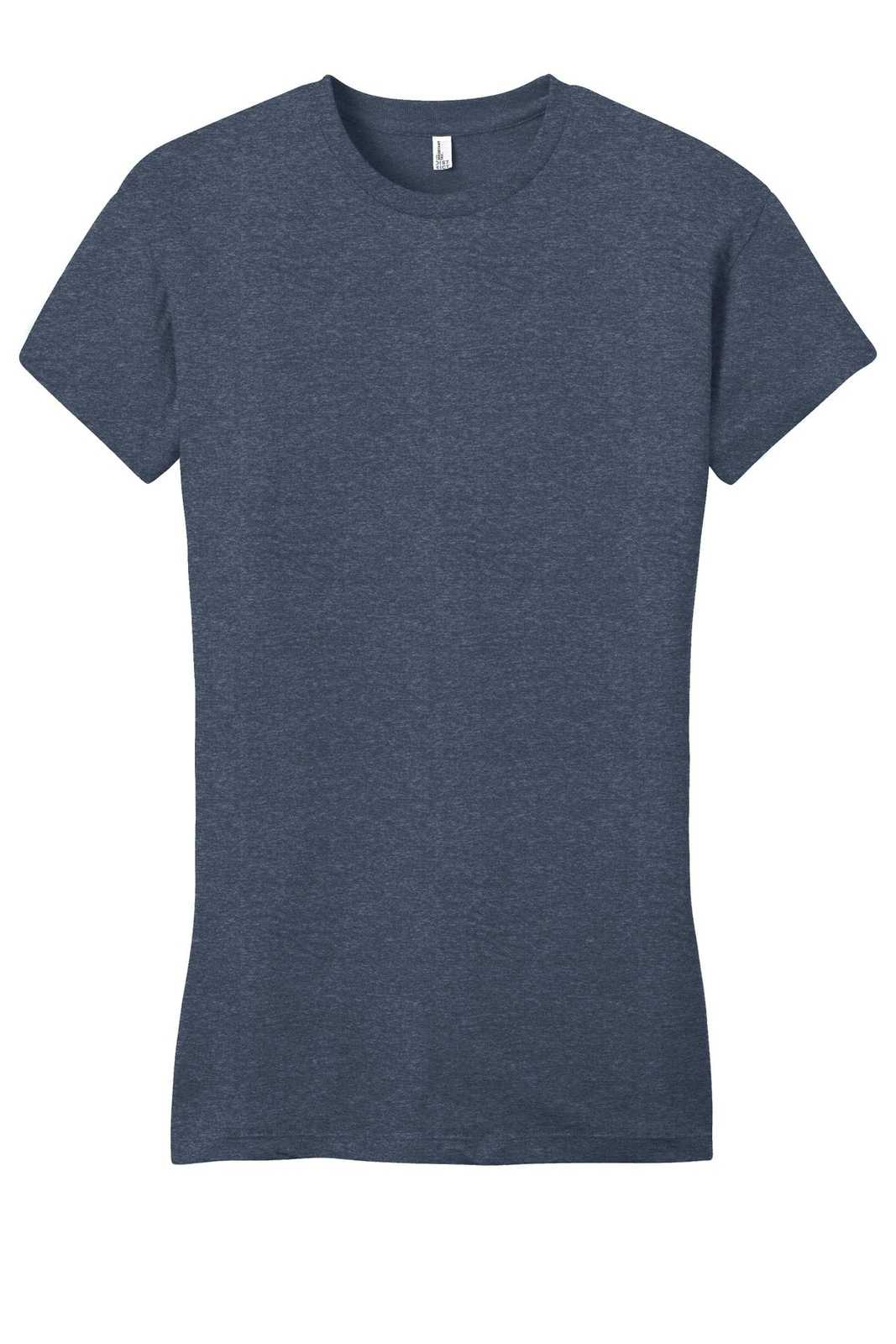 District DT6001 Women&#39;s Fitted Very Important Tee - Heathered Navy - HIT a Double - 5