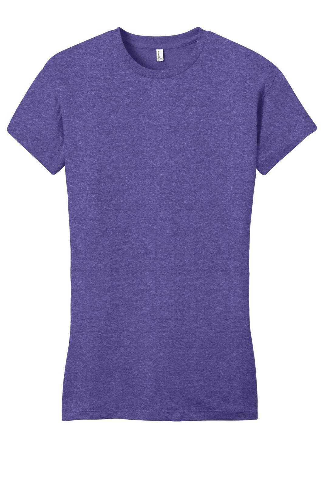 District DT6001 Women&#39;s Fitted Very Important Tee - Heathered Purple - HIT a Double - 5