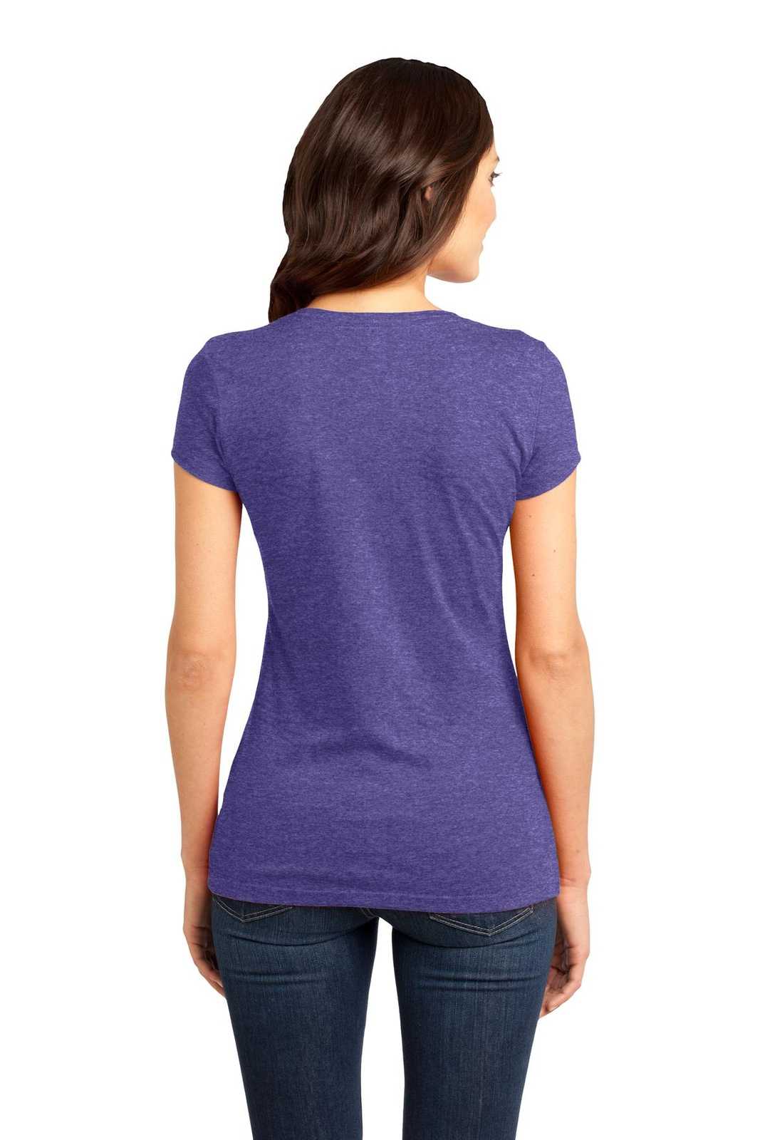 District DT6001 Women's Fitted Very Important Tee - Heathered Purple - HIT a Double - 1