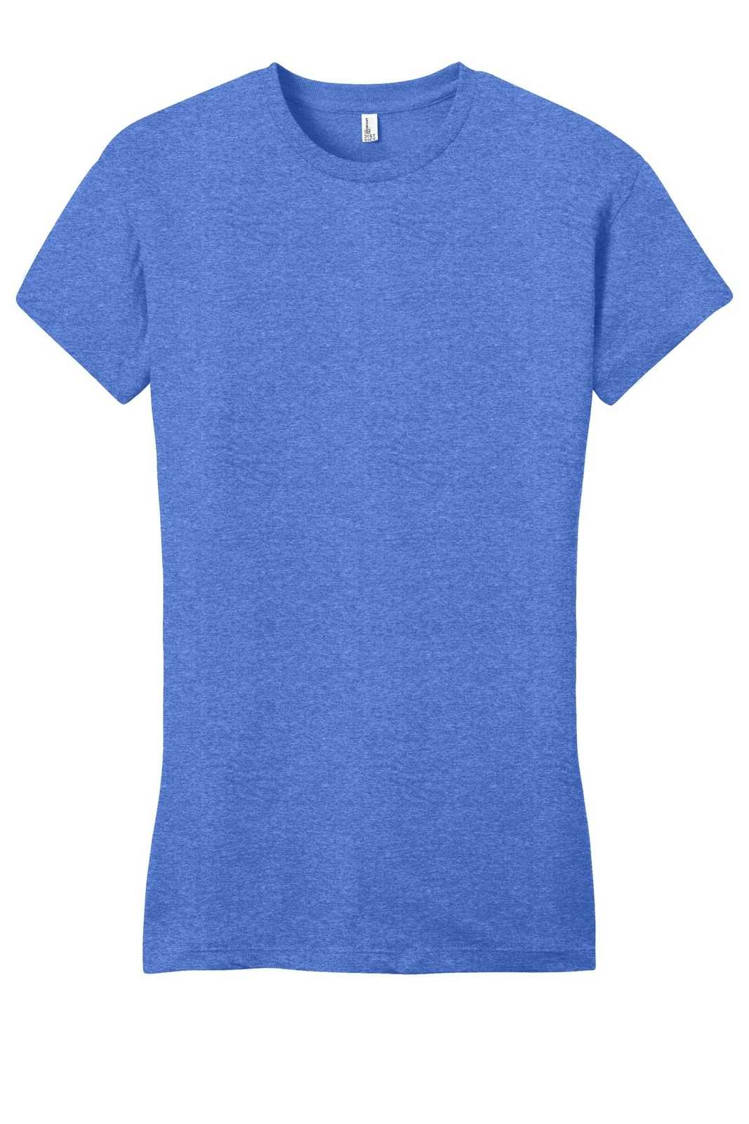 District DT6001 Women&#39;s Fitted Very Important Tee - Heathered Royal - HIT a Double - 5
