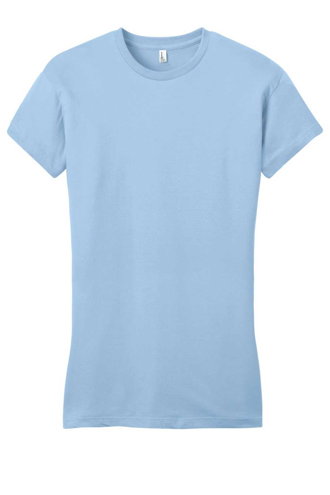District DT6001 Women&#39;s Fitted Very Important Tee - Ice Blue - HIT a Double - 5