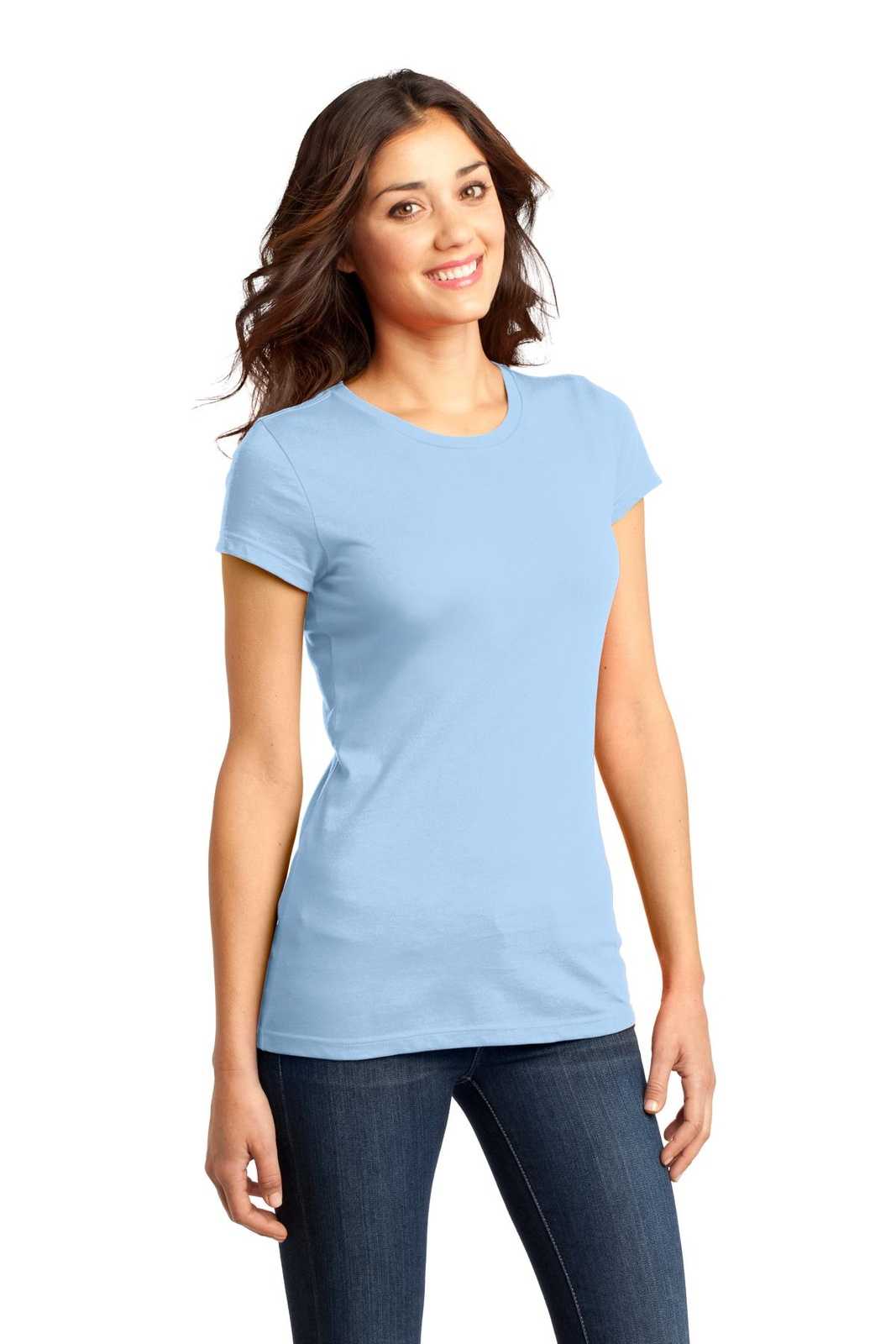 District DT6001 Women&#39;s Fitted Very Important Tee - Ice Blue - HIT a Double - 4