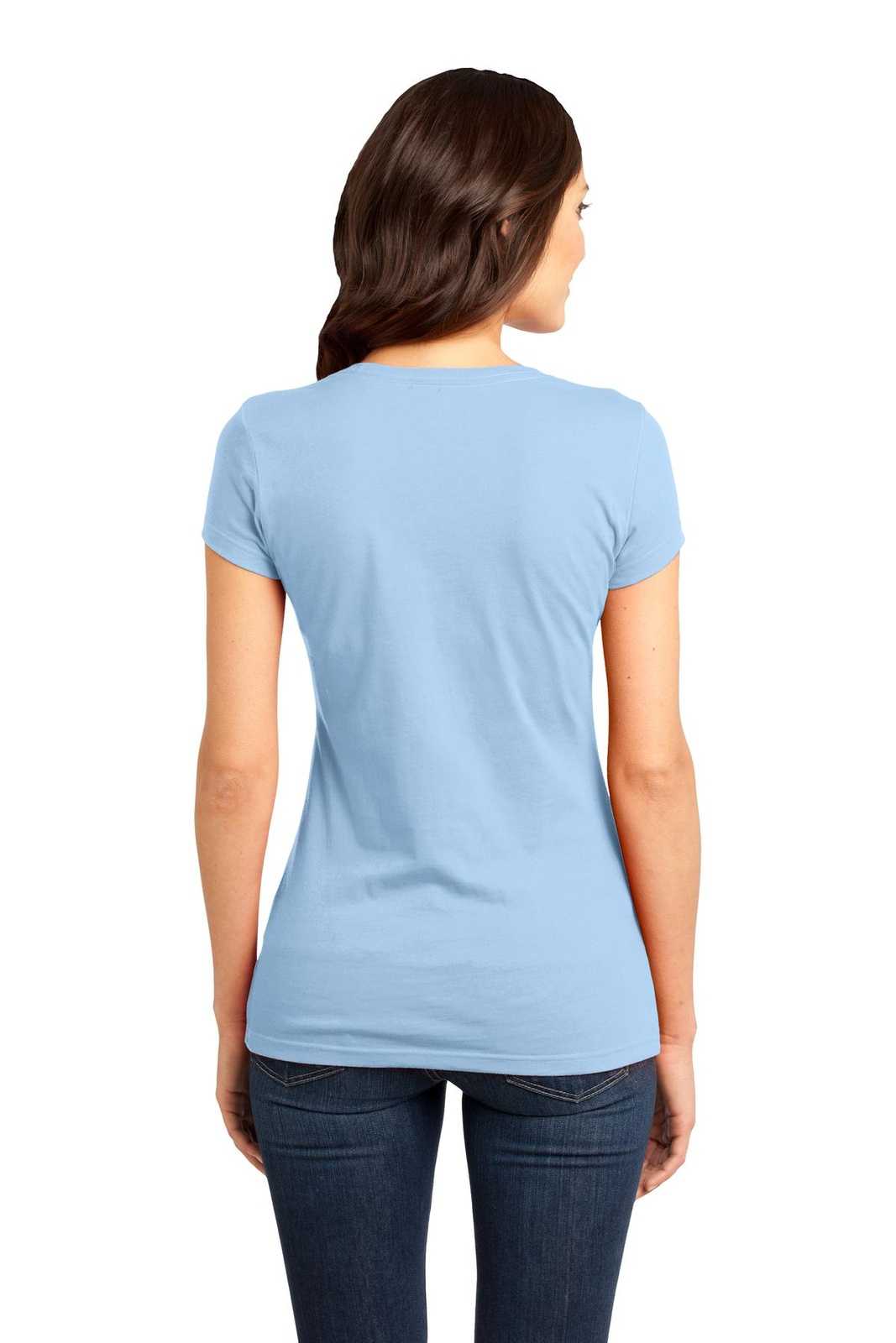 District DT6001 Women's Fitted Very Important Tee - Ice Blue - HIT a Double - 1