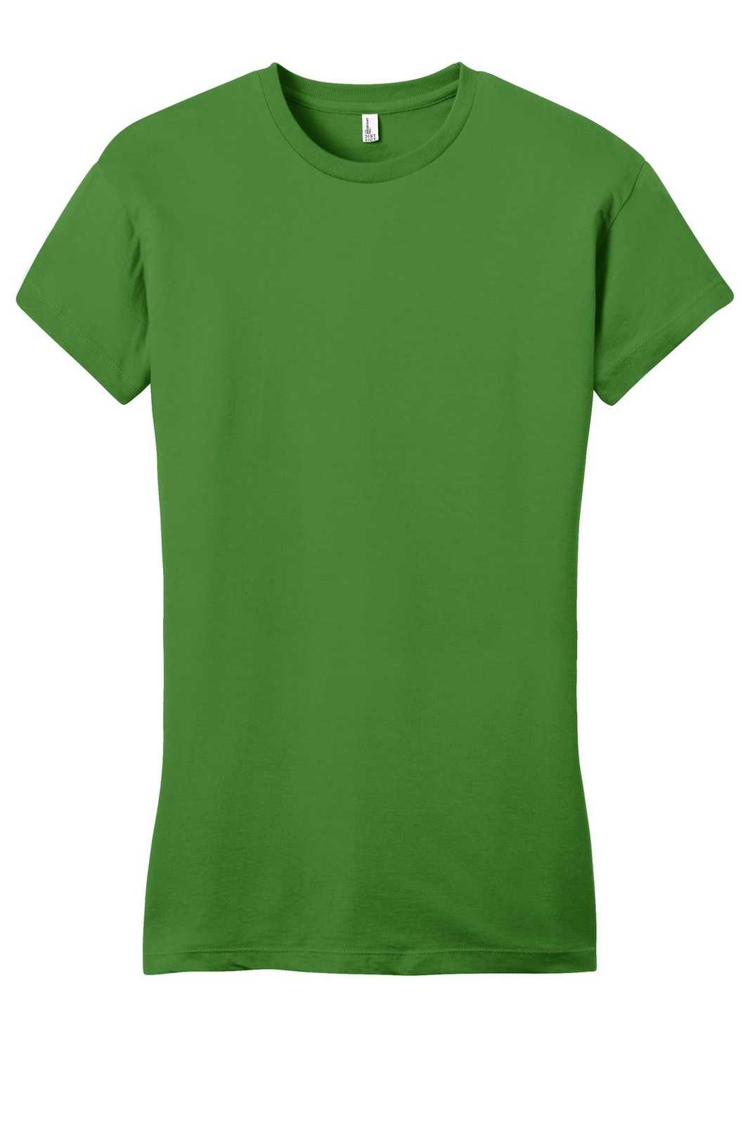 District DT6001 Women&#39;s Fitted Very Important Tee - Kiwi Green - HIT a Double - 5