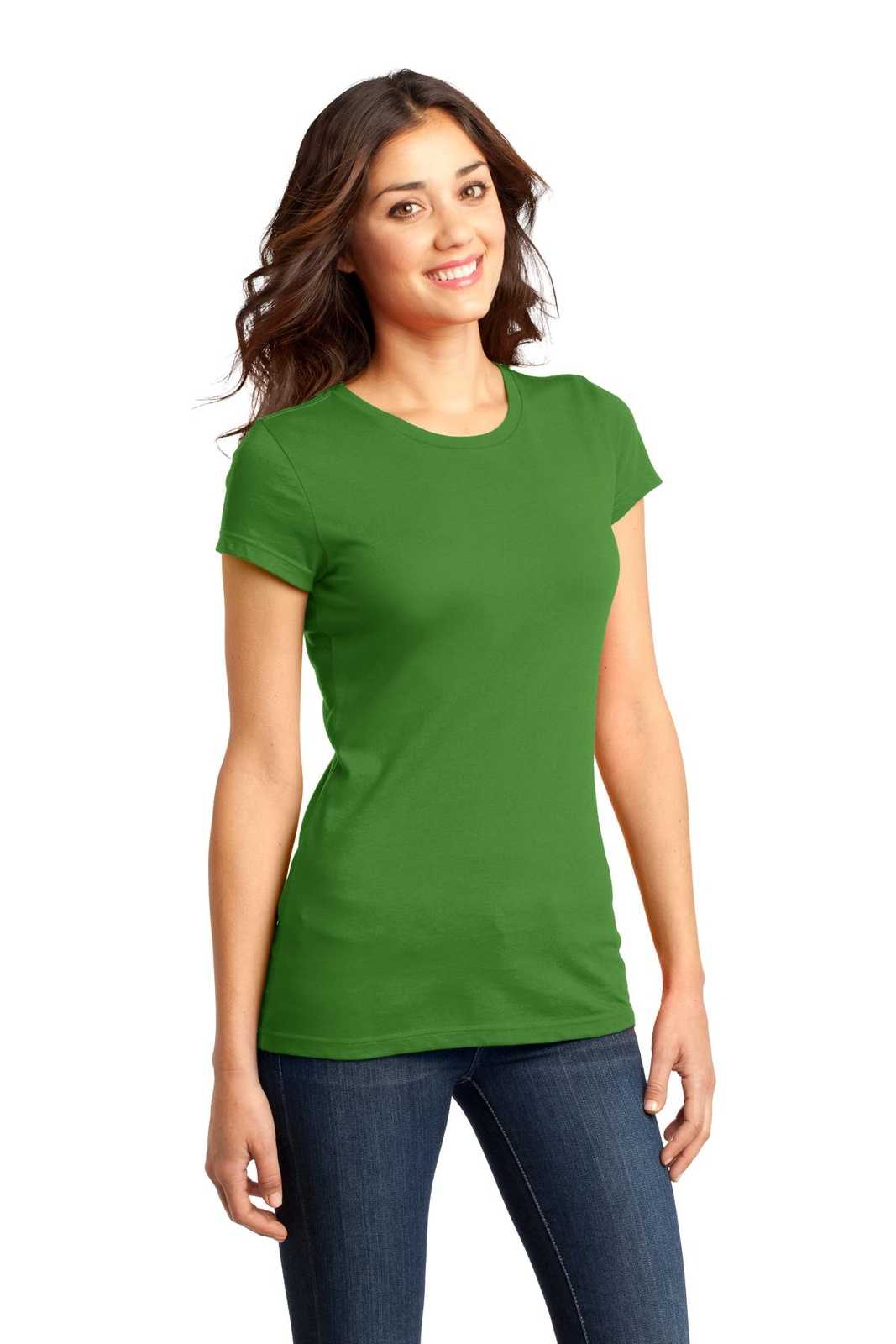 District DT6001 Women&#39;s Fitted Very Important Tee - Kiwi Green - HIT a Double - 4