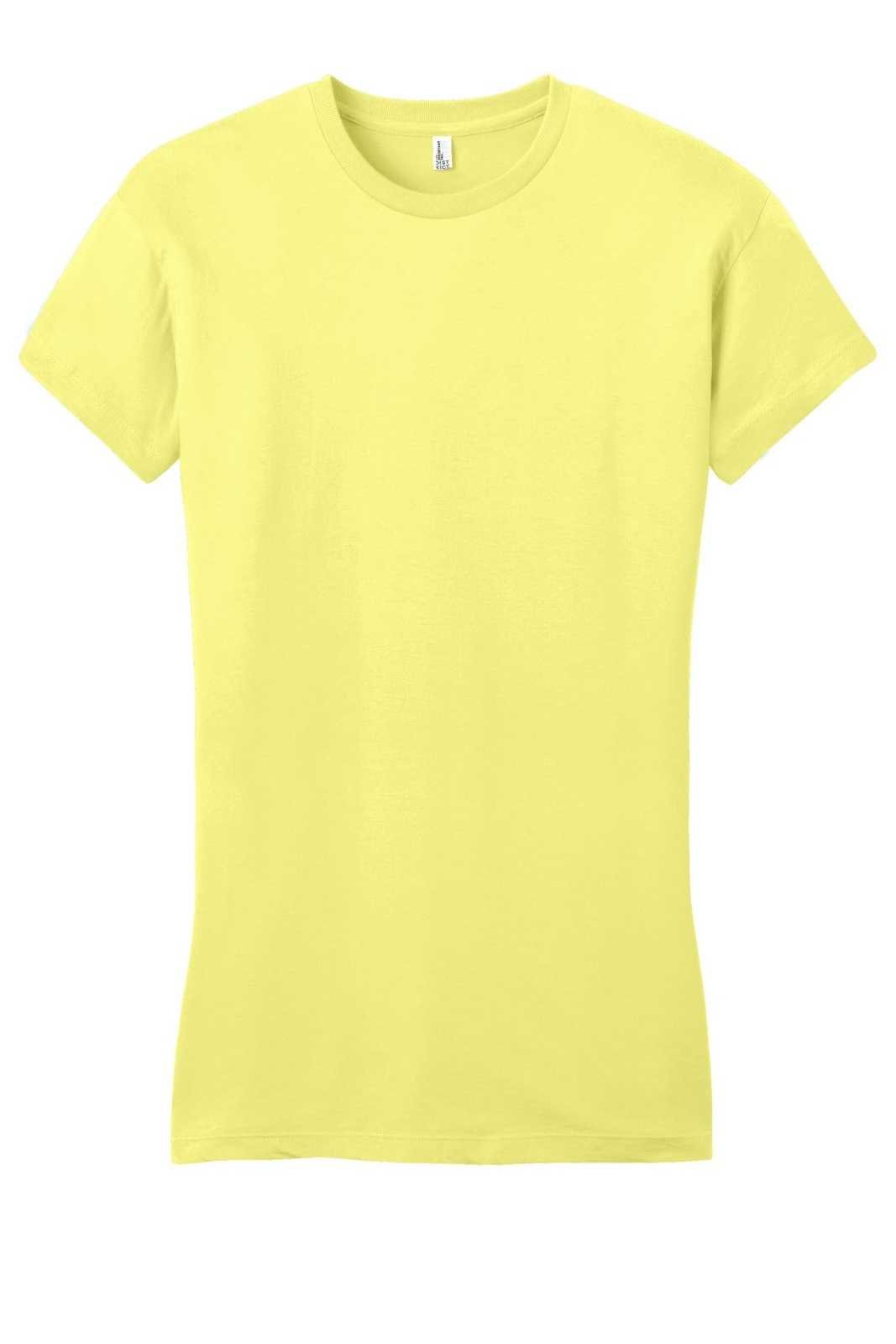 District DT6001 Women&#39;s Fitted Very Important Tee - Lemon Yellow - HIT a Double - 5