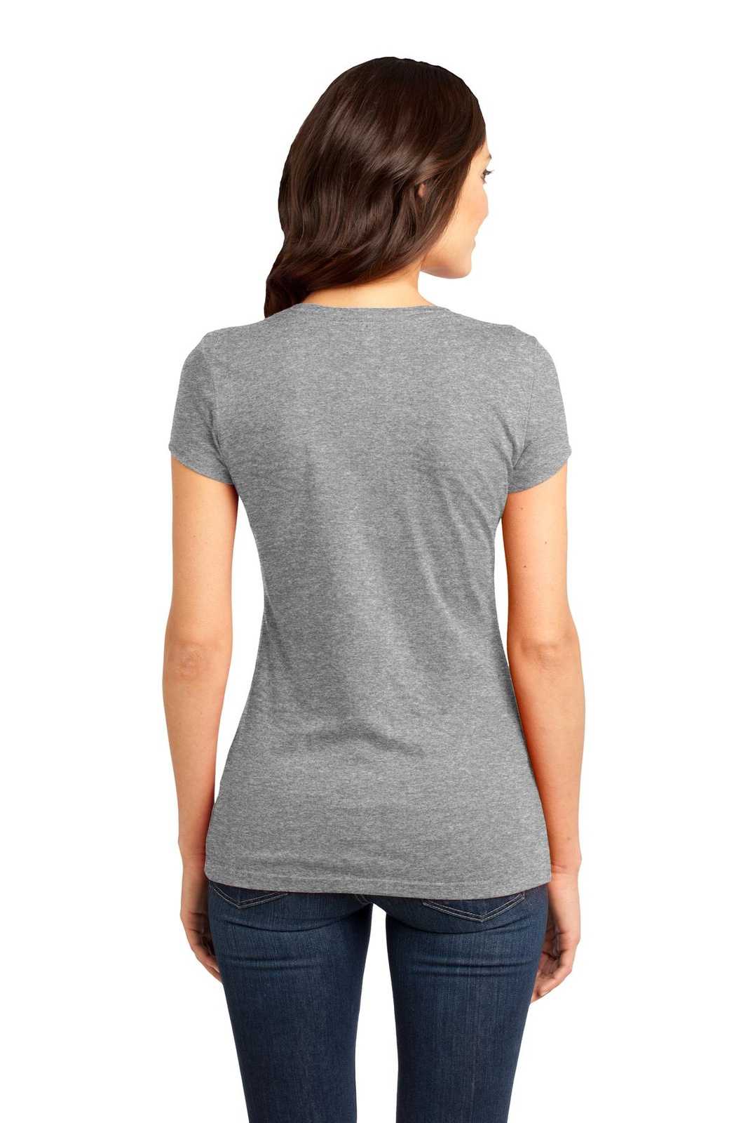 District DT6001 Women's Fitted Very Important Tee - Light Heather Gray - HIT a Double - 1