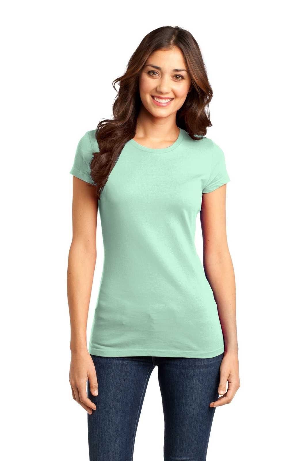 District DT6001 Women's Fitted Very Important Tee - Mint - HIT a Double - 1