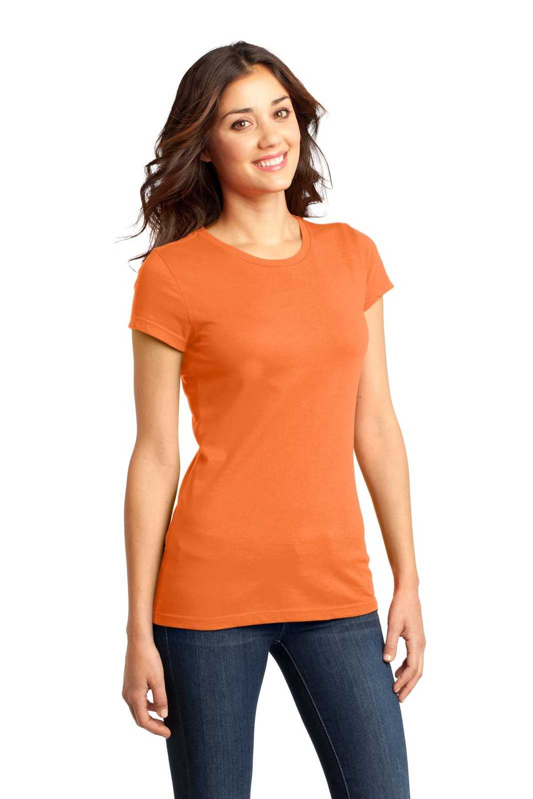 District DT6001 Women&#39;s Fitted Very Important Tee - Orange - HIT a Double - 4