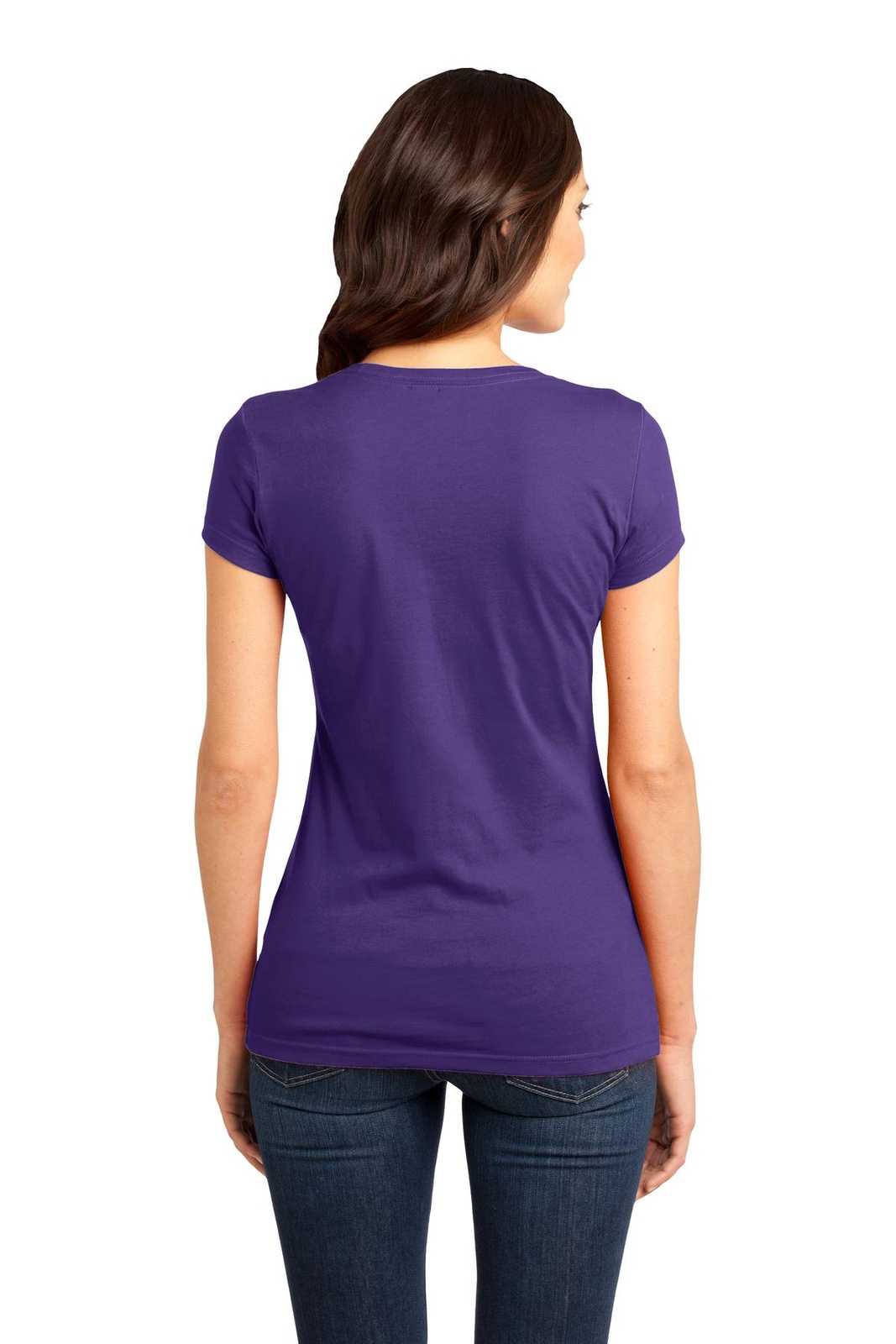 District DT6001 Women's Fitted Very Important Tee - Purple - HIT a Double - 1