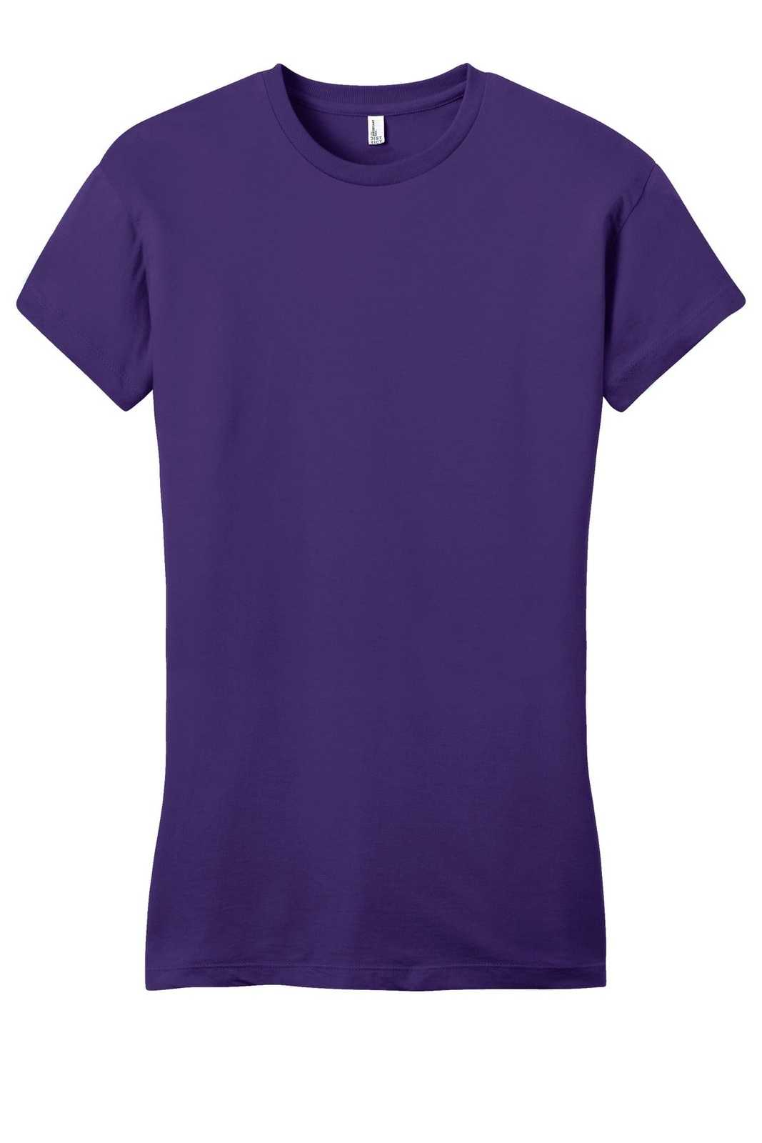 District DT6001 Women&#39;s Fitted Very Important Tee - Purple - HIT a Double - 5
