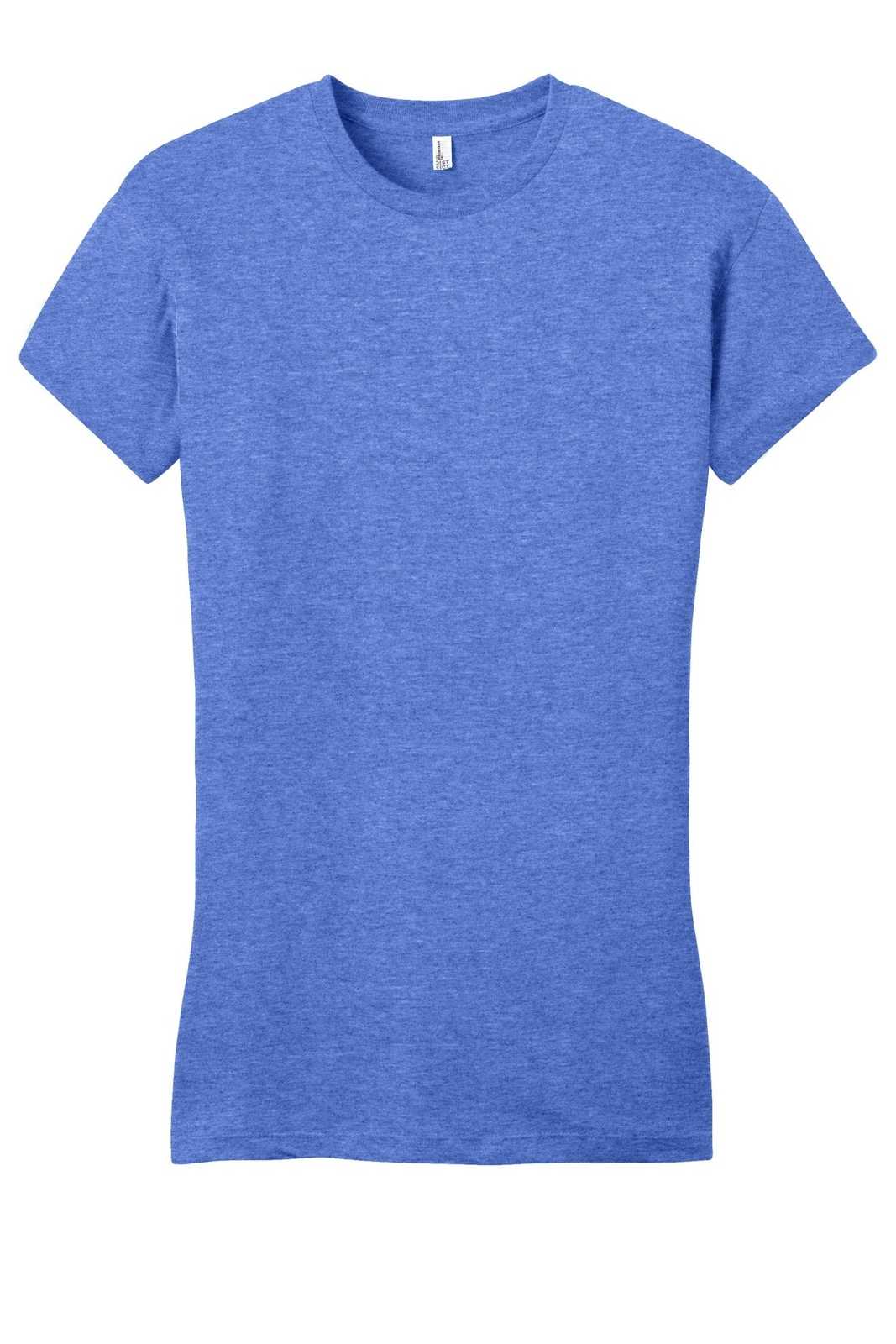 District DT6001 Women&#39;s Fitted Very Important Tee - Royal Frost - HIT a Double - 5
