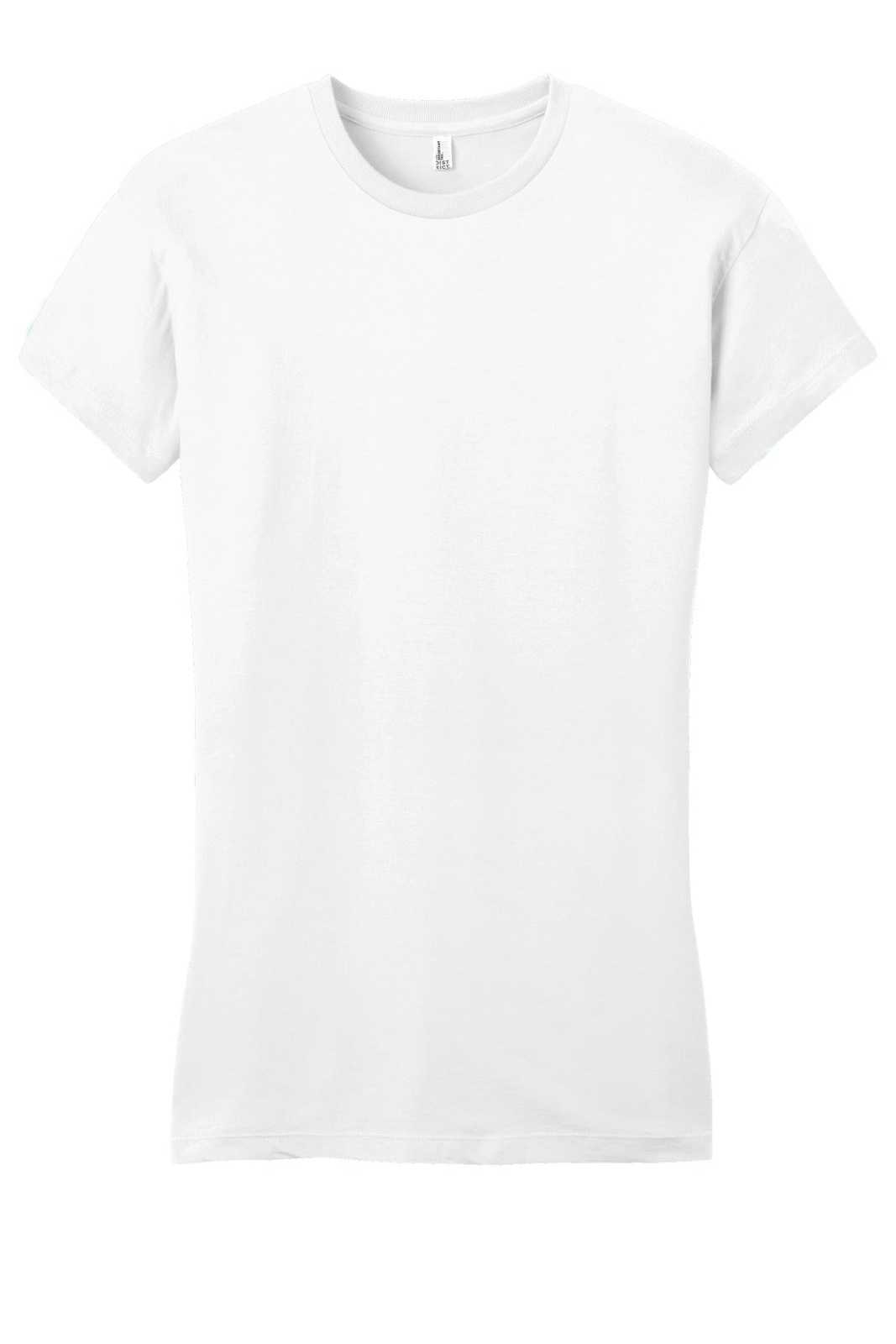 District DT6001 Women&#39;s Fitted Very Important Tee - White - HIT a Double - 5