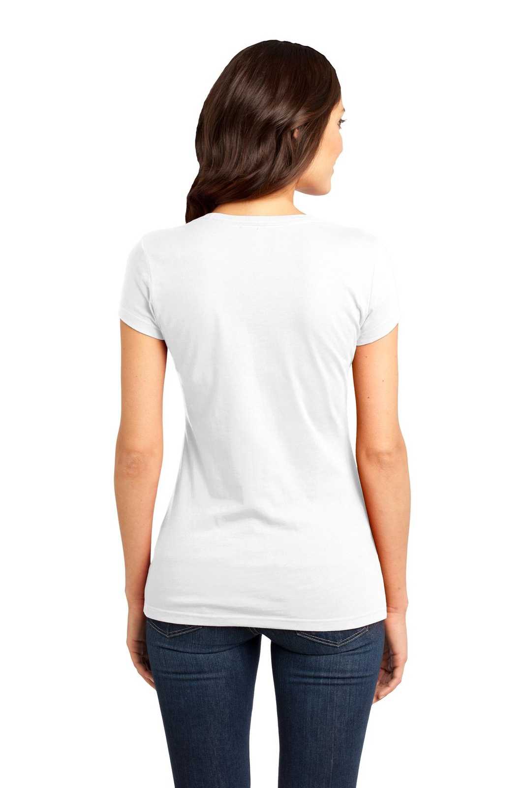 District DT6001 Women's Fitted Very Important Tee - White - HIT a Double - 1