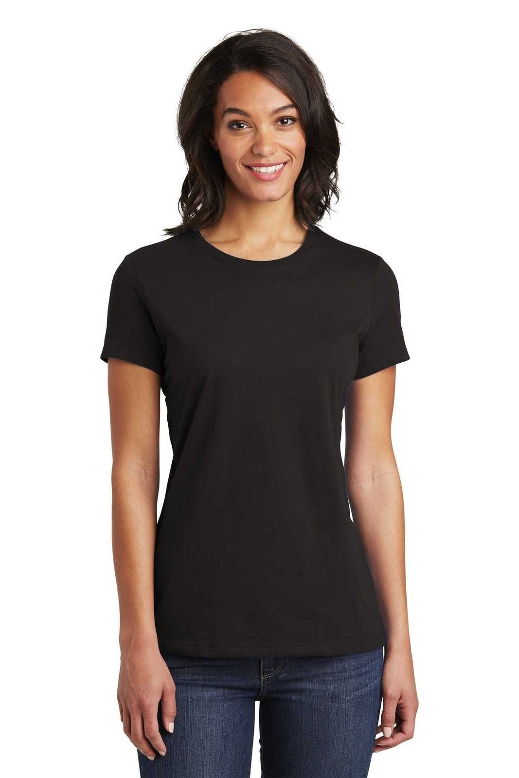 District DT6002 Women's Very Important Tee - Black - HIT a Double - 1