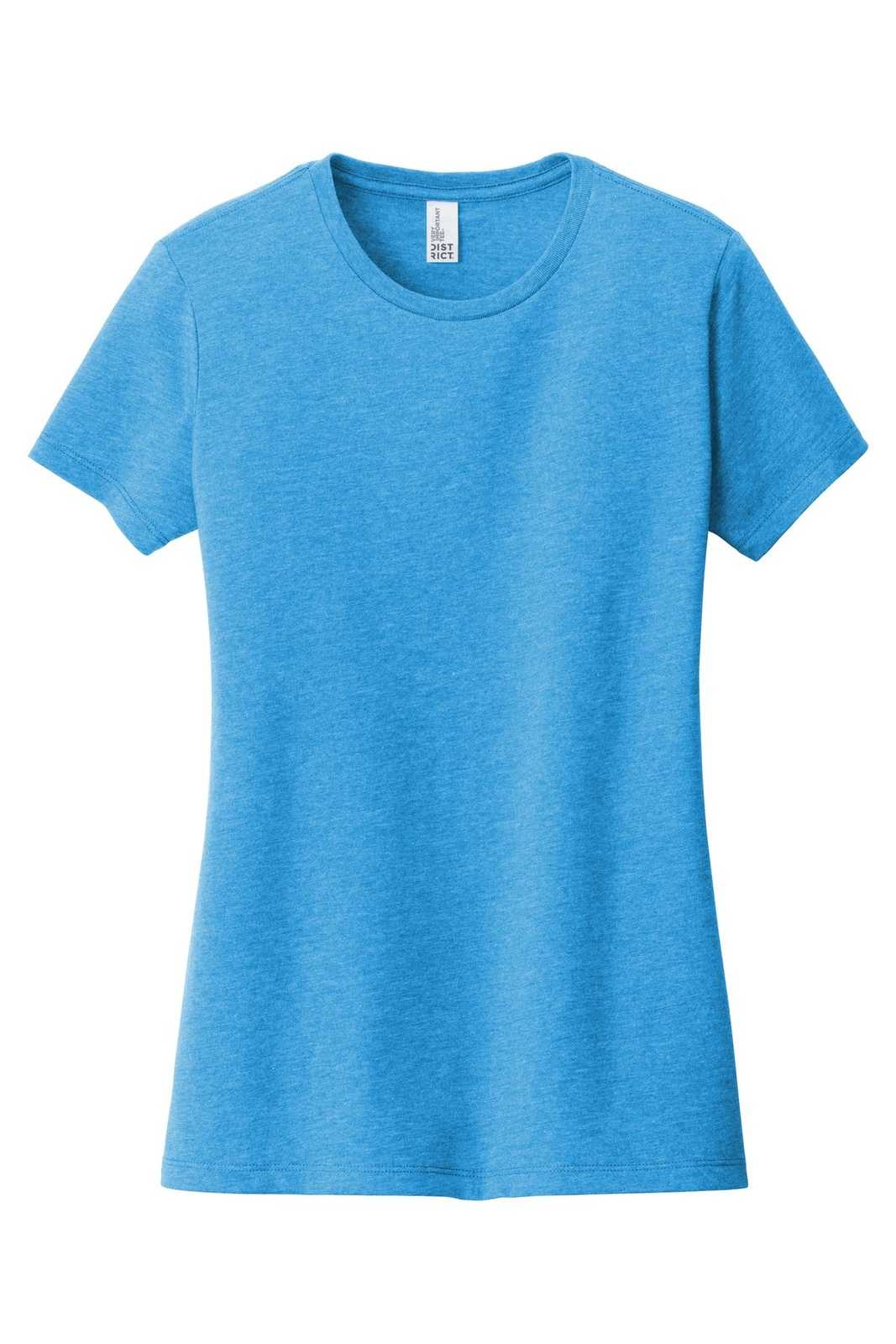 District DT6002 Women&#39;s Very Important Tee - Heathered Bright Turquoise - HIT a Double - 5