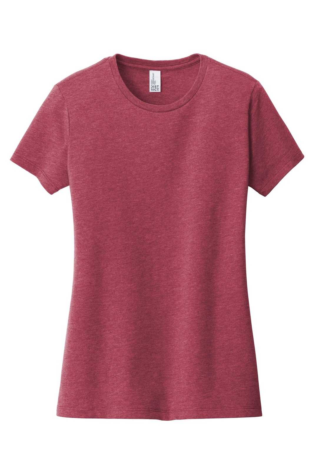 District DT6002 Women&#39;s Very Important Tee - Heathered Cardinal - HIT a Double - 5