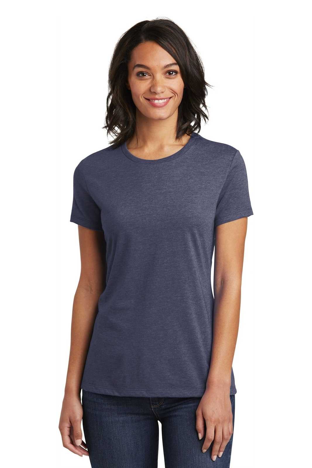 District DT6002 Women&#39;s Very Important Tee - Heathered Navy - HIT a Double - 1