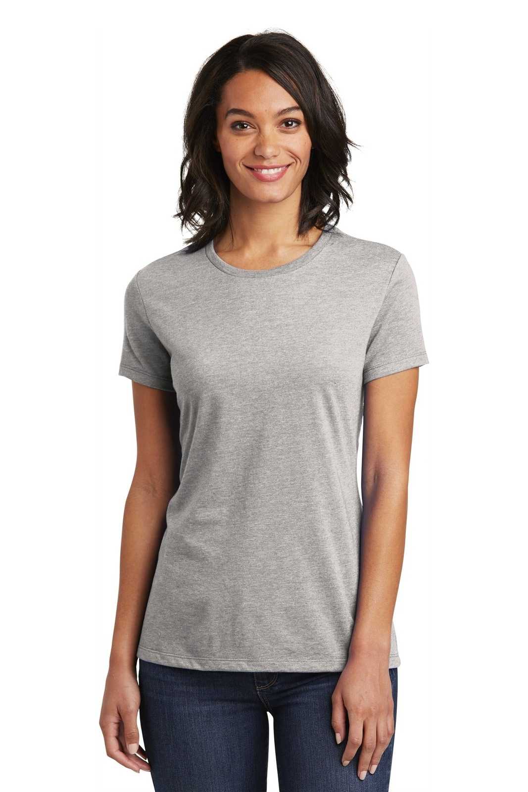 District DT6002 Women&#39;s Very Important Tee - Light Heather Gray - HIT a Double - 1