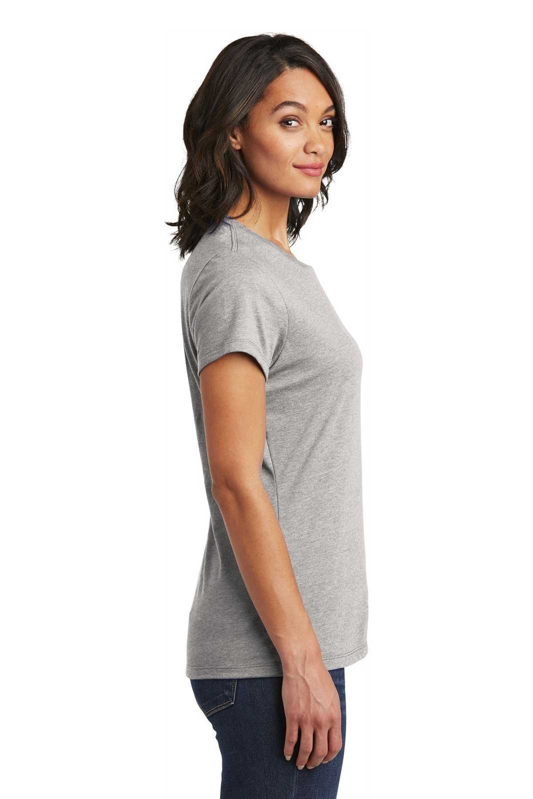 District DT6002 Women&#39;s Very Important Tee - Light Heather Gray - HIT a Double - 3