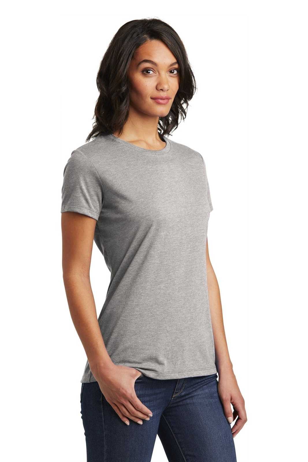 District DT6002 Women&#39;s Very Important Tee - Light Heather Gray - HIT a Double - 4