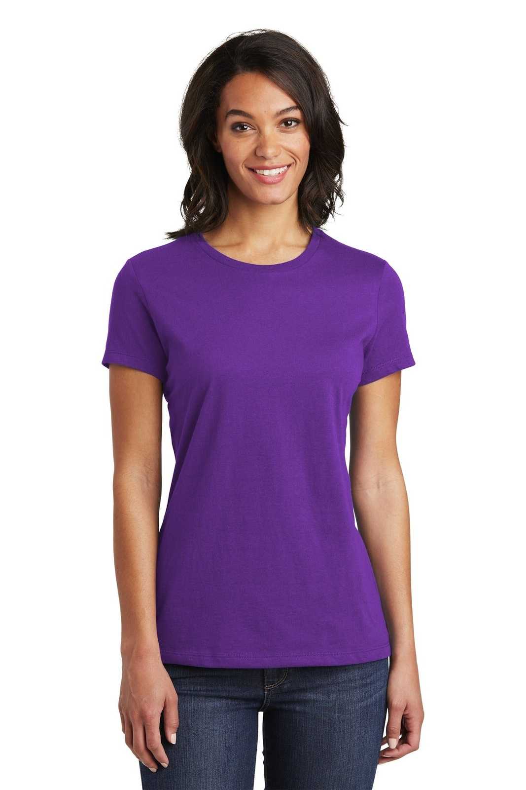 District DT6002 Women&#39;s Very Important Tee - Purple - HIT a Double - 1