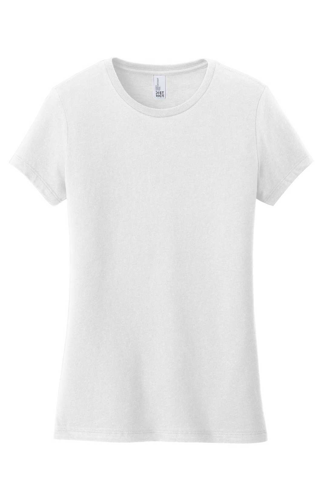 District DT6002 Women&#39;s Very Important Tee - White - HIT a Double - 5