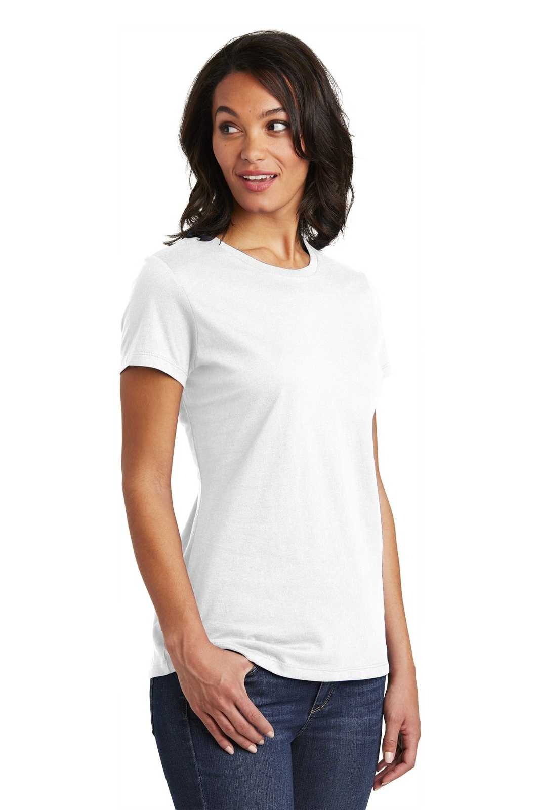 District DT6002 Women&#39;s Very Important Tee - White - HIT a Double - 4