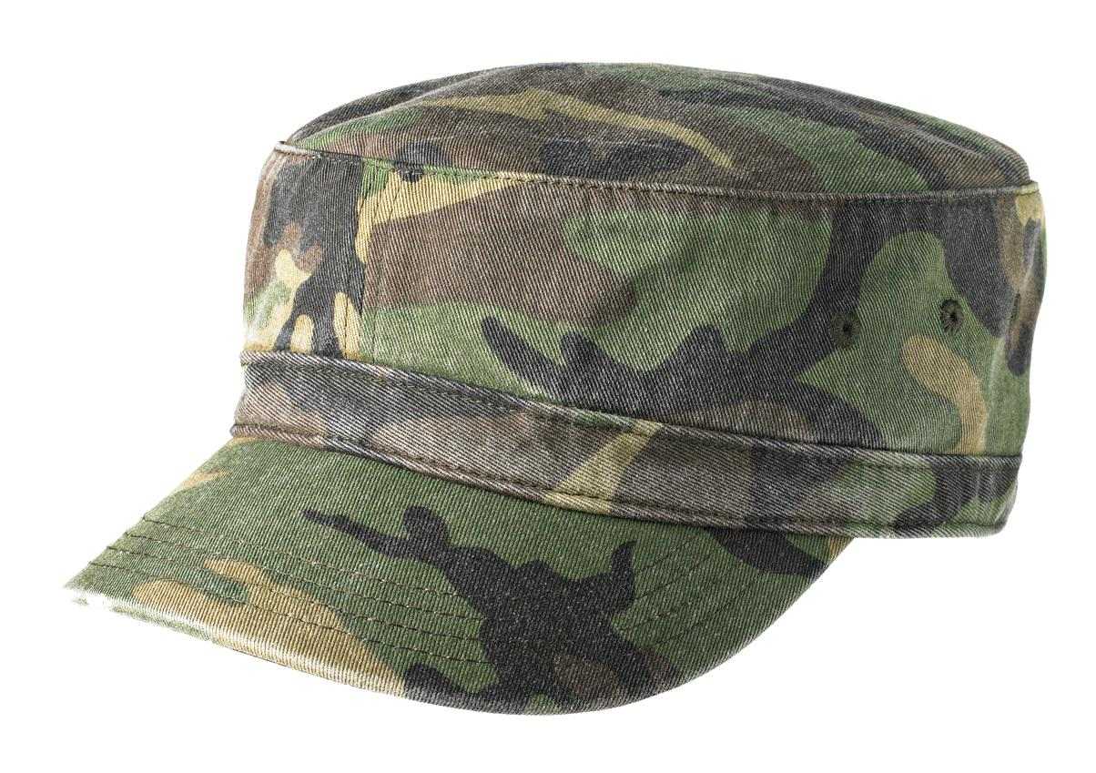 District DT605 Distressed Military Hat - Military Camo - HIT a Double - 1
