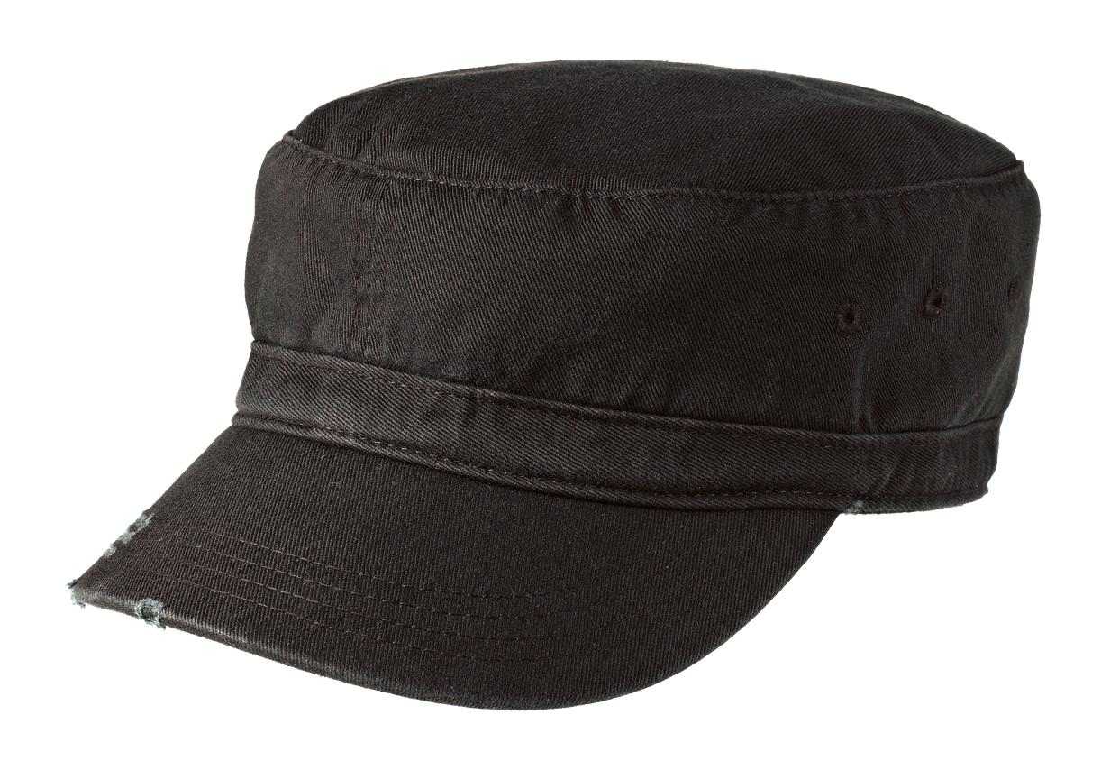 District DT605 Distressed Military Hat - Black - HIT a Double - 1