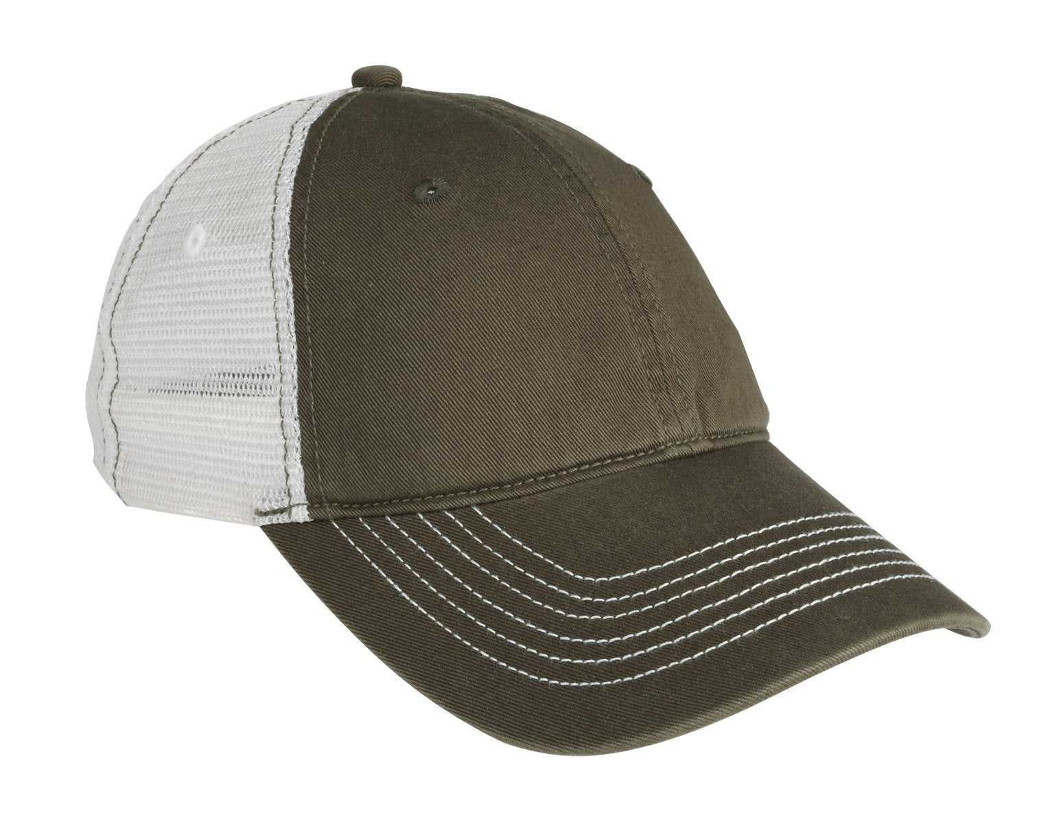 District DT607 Mesh Back Cap - Army White - HIT a Double - 1
