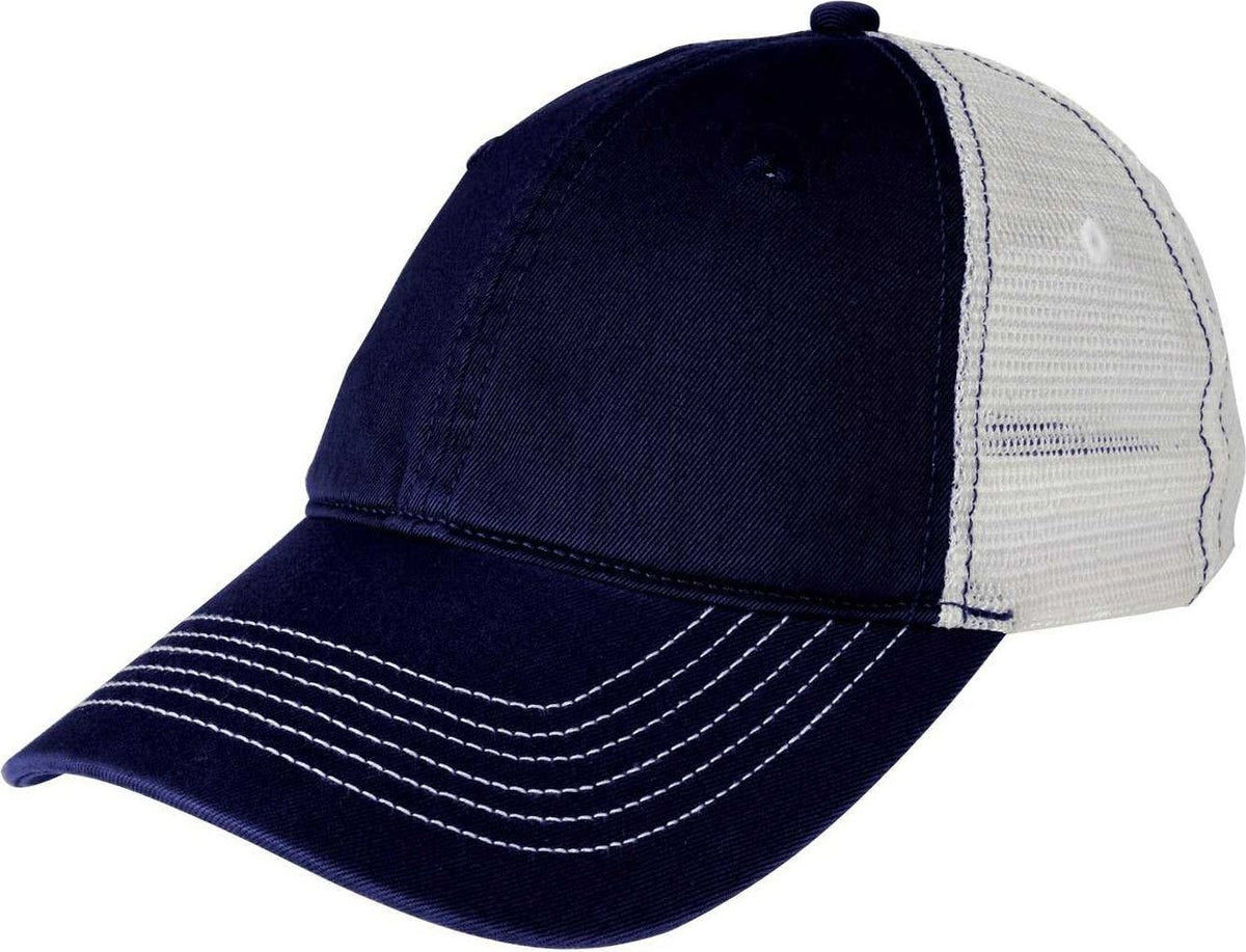 District DT607 Mesh Back Cap - New Navy White - HIT a Double - 1