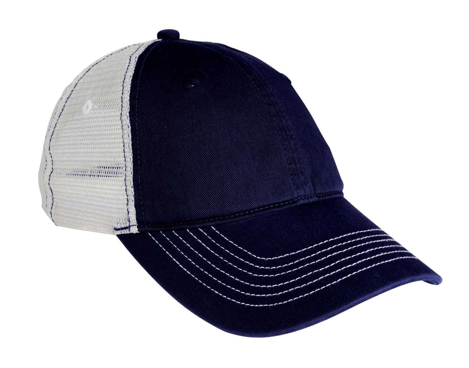 District DT607 Mesh Back Cap - New Navy White - HIT a Double - 1