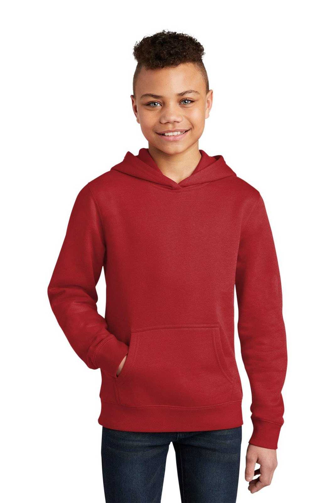 District DT6100Y Youth V.I.T.Fleece Hoodie - Classic Red - HIT a Double - 1