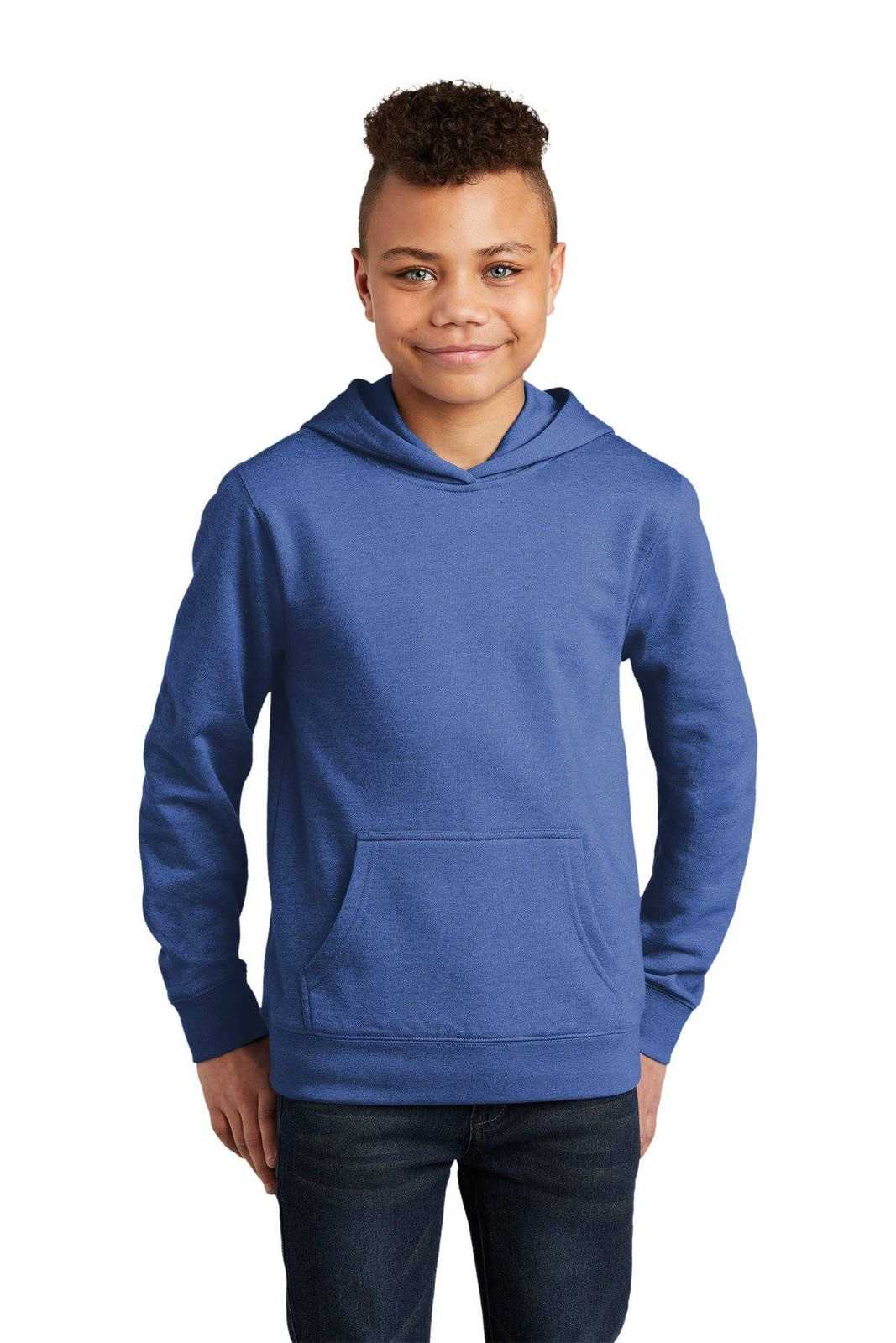 District DT6100Y Youth V.I.T.Fleece Hoodie - Royal Frost - HIT a Double - 1
