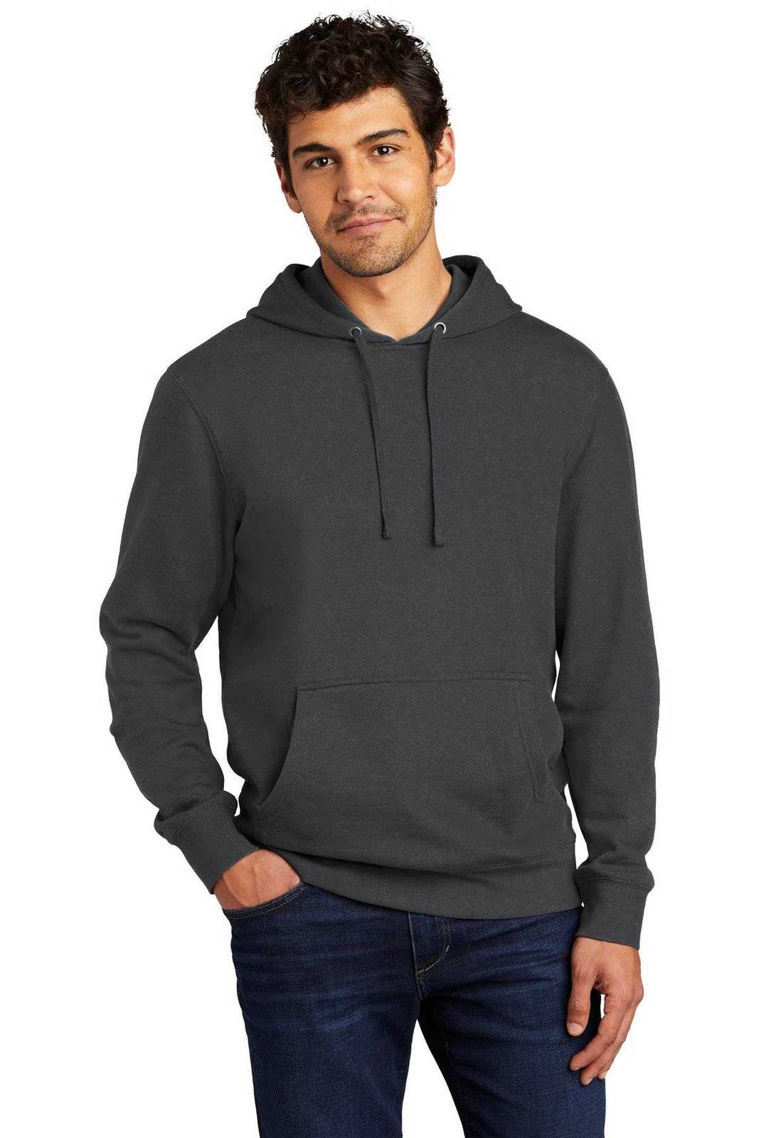 District DT6100 V.I.T.Fleece Hoodie - Charcoal - HIT a Double - 1
