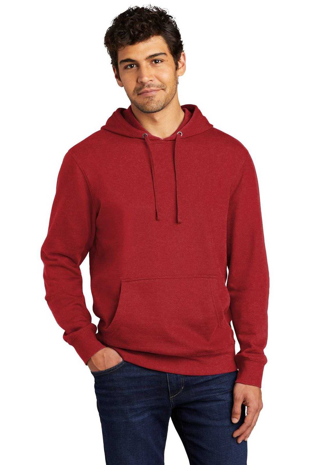 District DT6100 V.I.T.Fleece Hoodie - Classic Red - HIT a Double - 1