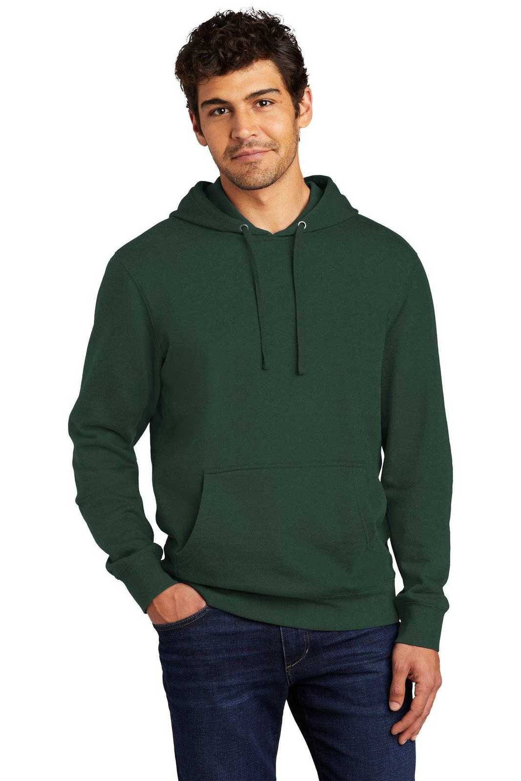 District DT6100 V.I.T.Fleece Hoodie - Forest Green - HIT a Double - 1