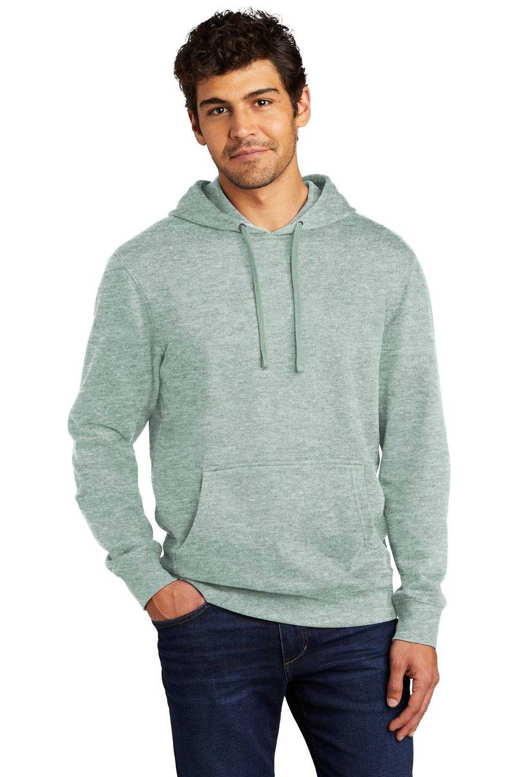 District DT6100 V.I.T.Fleece Hoodie - Heathered Dusty Sage - HIT a Double - 1