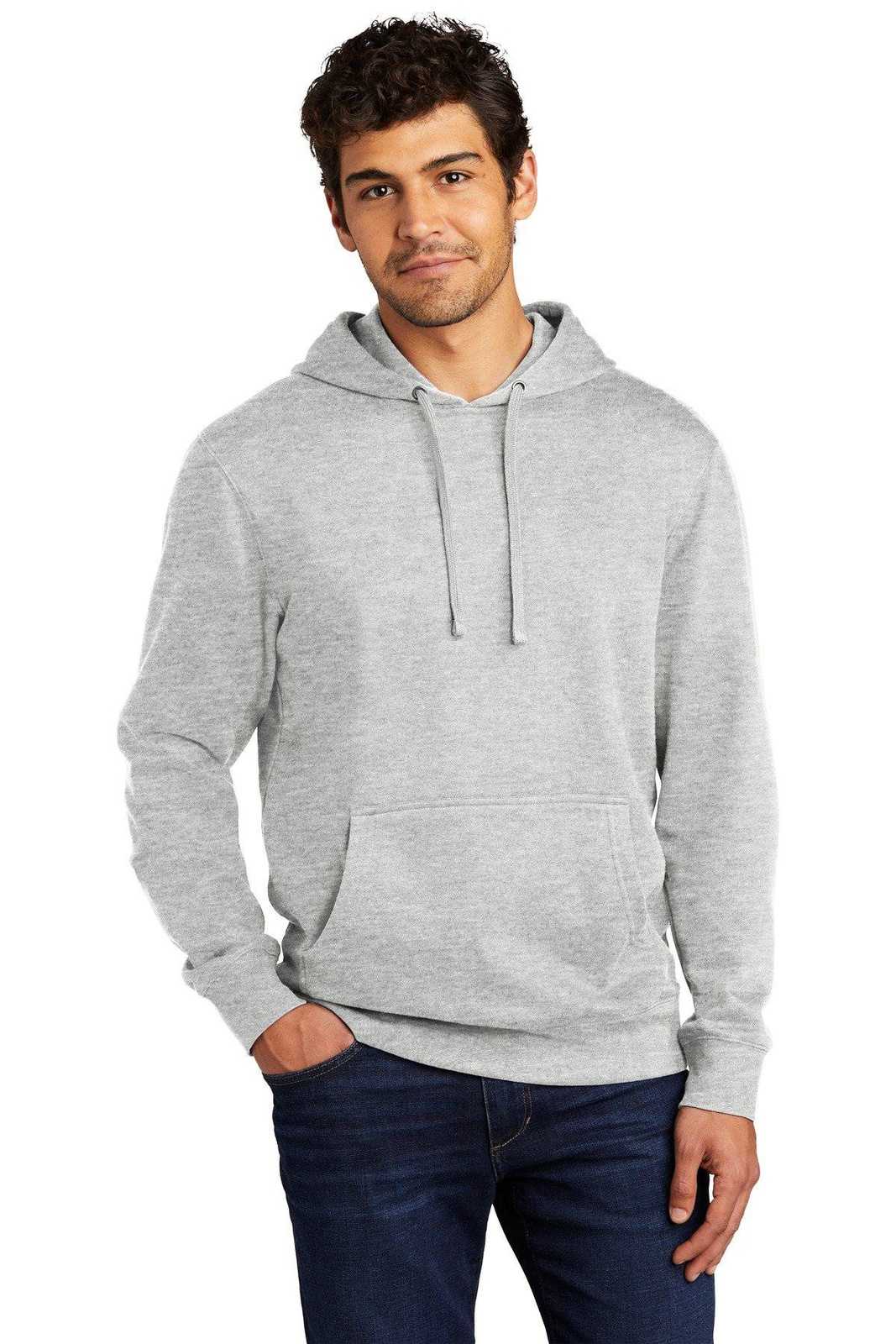 District DT6100 V.I.T.Fleece Hoodie - Light Heather Gray - HIT a Double - 1